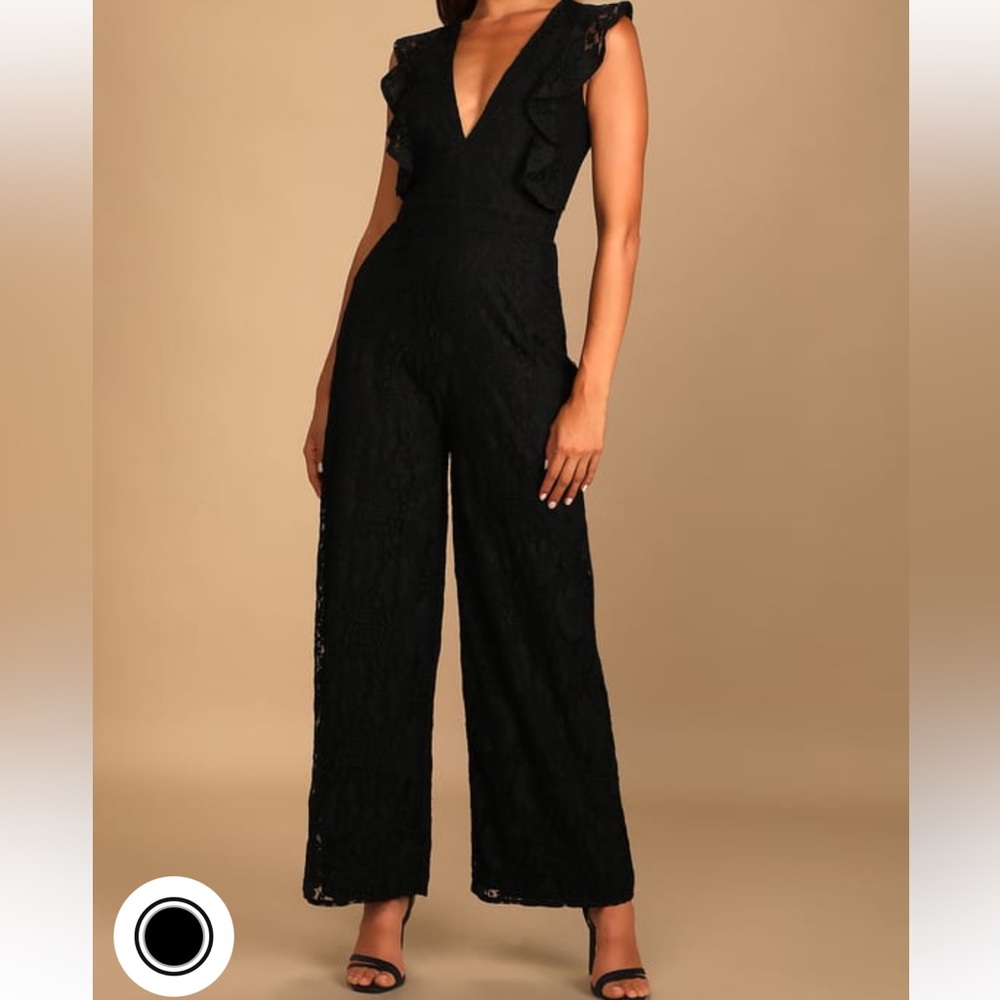 Lulu’s Black sleeveless jump suit
